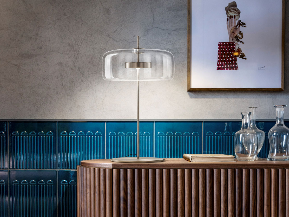 Vistosi Jube Lt G Table Lamp Satin Steel Structure