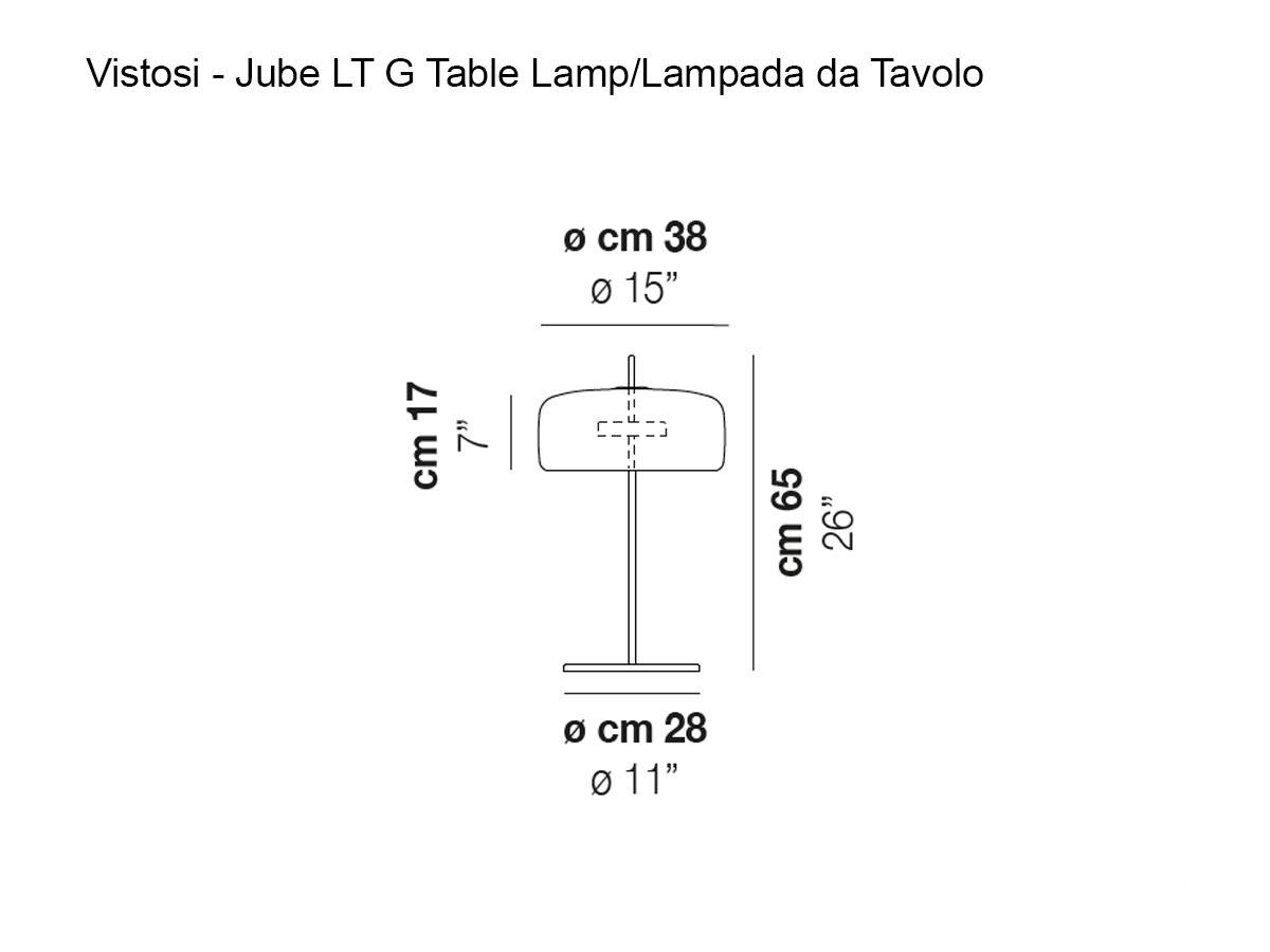 Vistosi Jube Lt G Table Lamp Satin Steel Structure