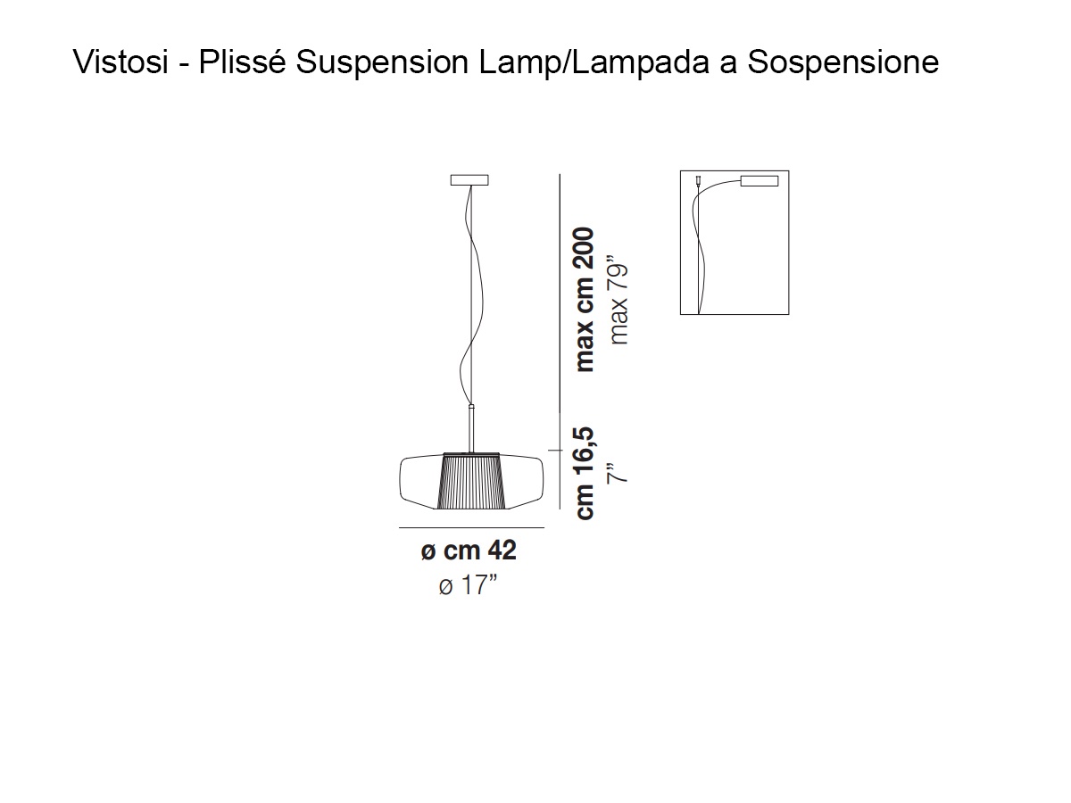 Vistosi Plisse Suspension Lamp