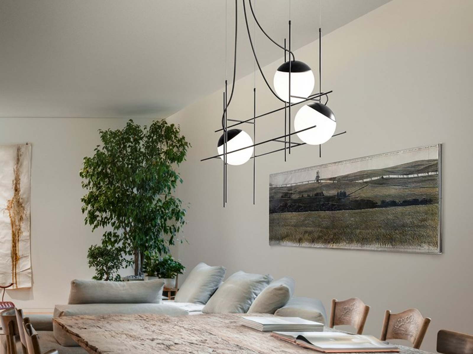 Vistosi Plot Frame Sp 3 Suspension Lamp