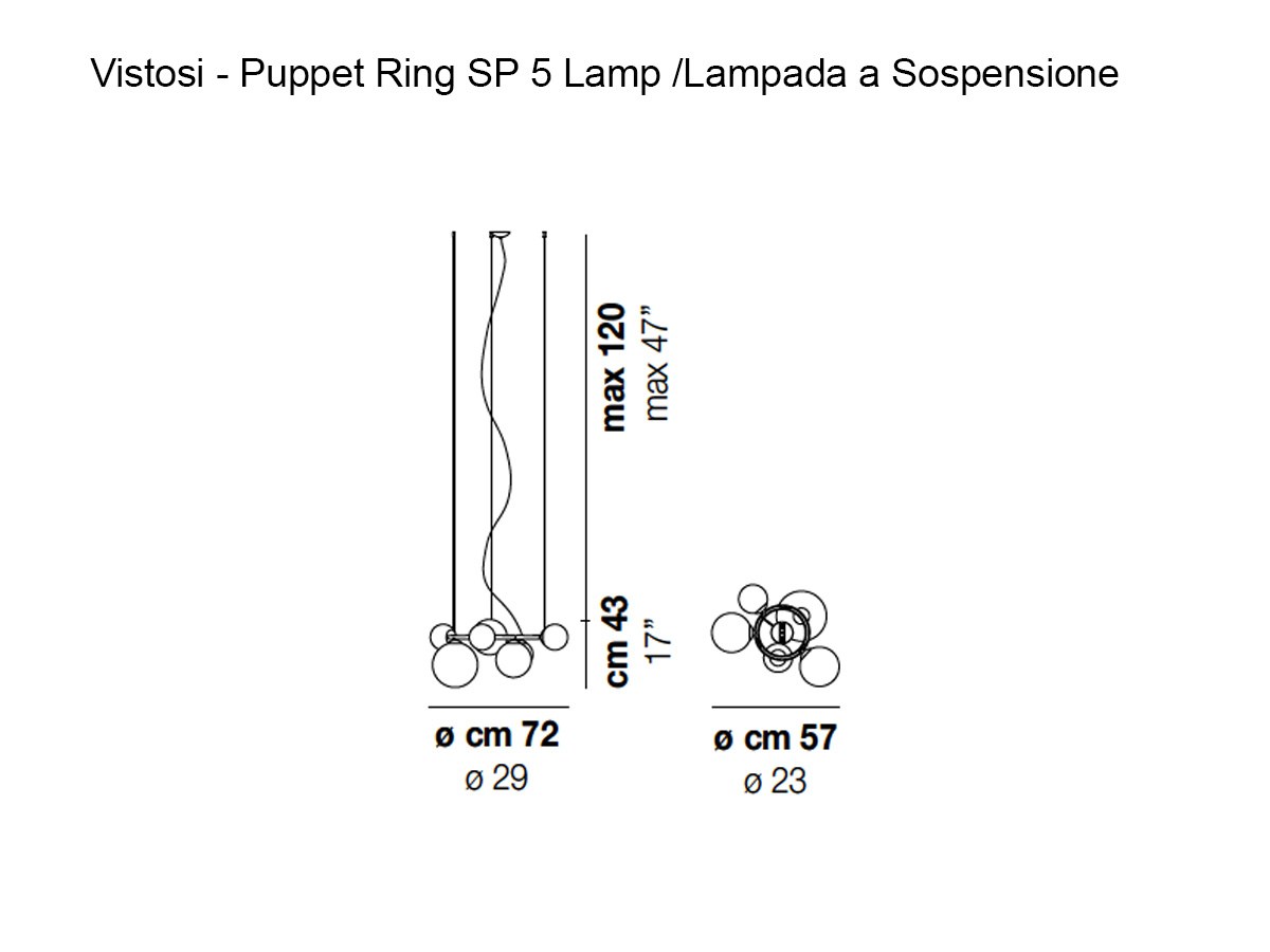 Vistosi Puppet Ring Sp 5 Suspension Lamp
