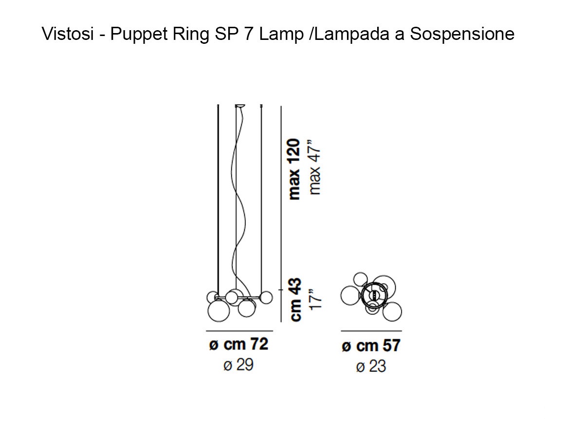 Vistosi Puppet Ring Sp 7 Suspension Lamp