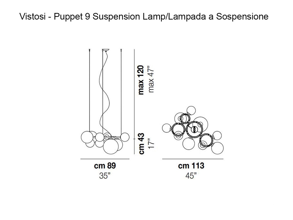 Vistosi Puppet Ring Sp 9 Suspension Lamp