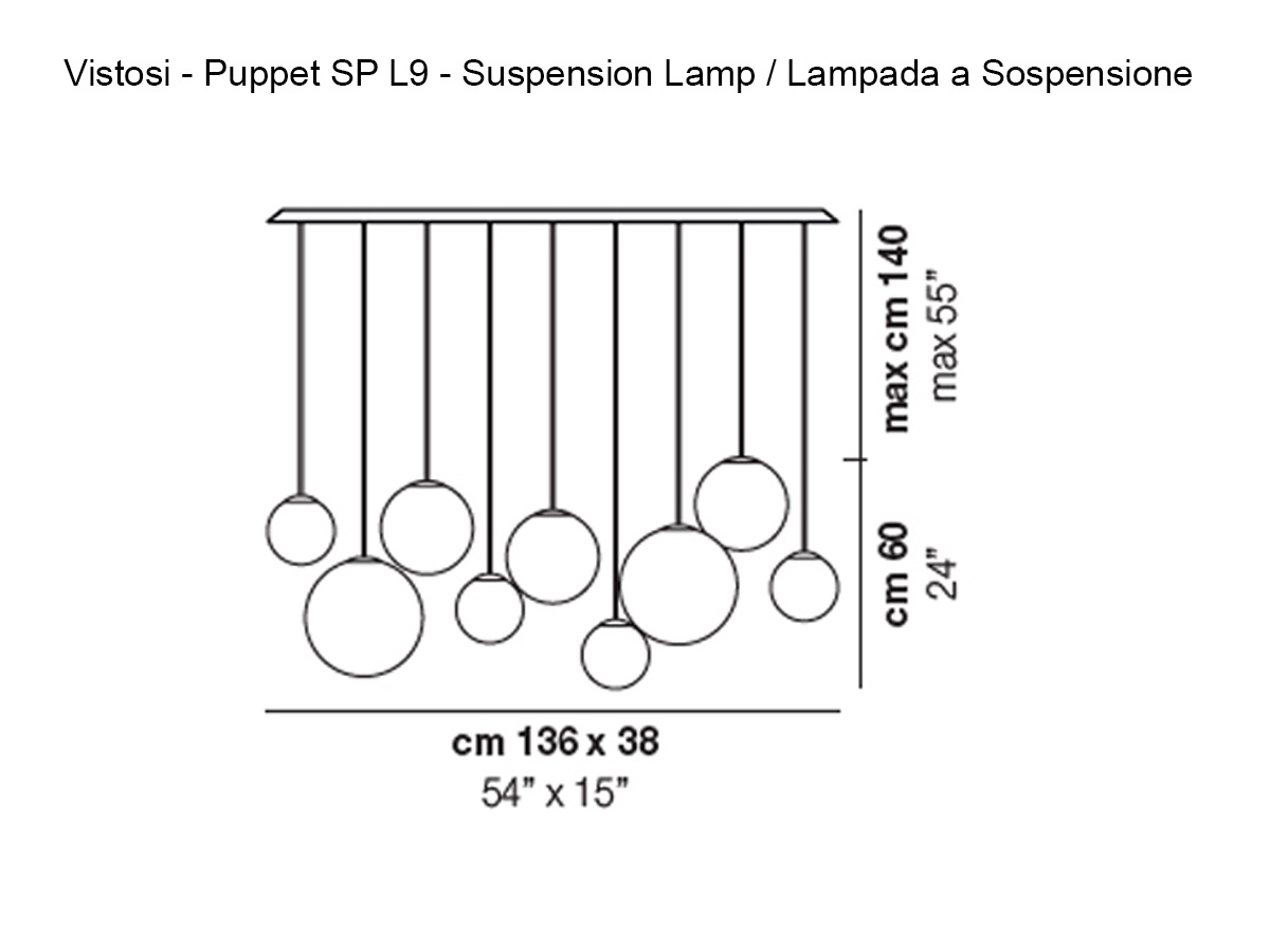 Vistosi Puppet Sp L9 Suspension Lamp