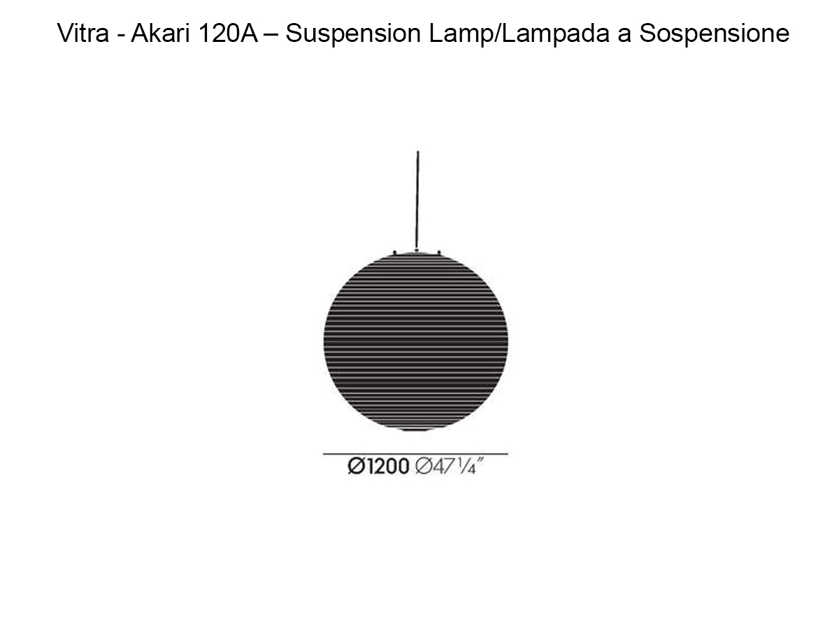 Vitra Akari 120a Suspension Lamp