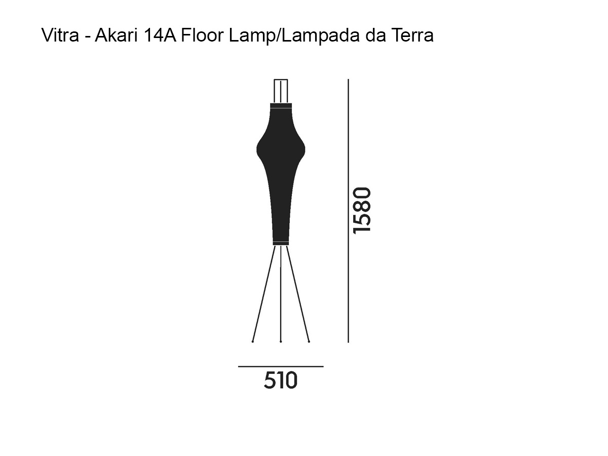 Vitra Akari 14a Floor Lamp
