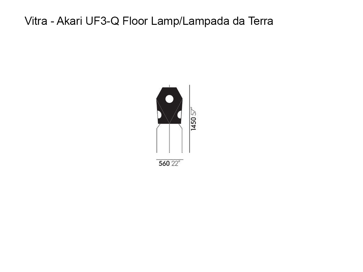 Vitra Akari Uf3 Q Floor Lamp