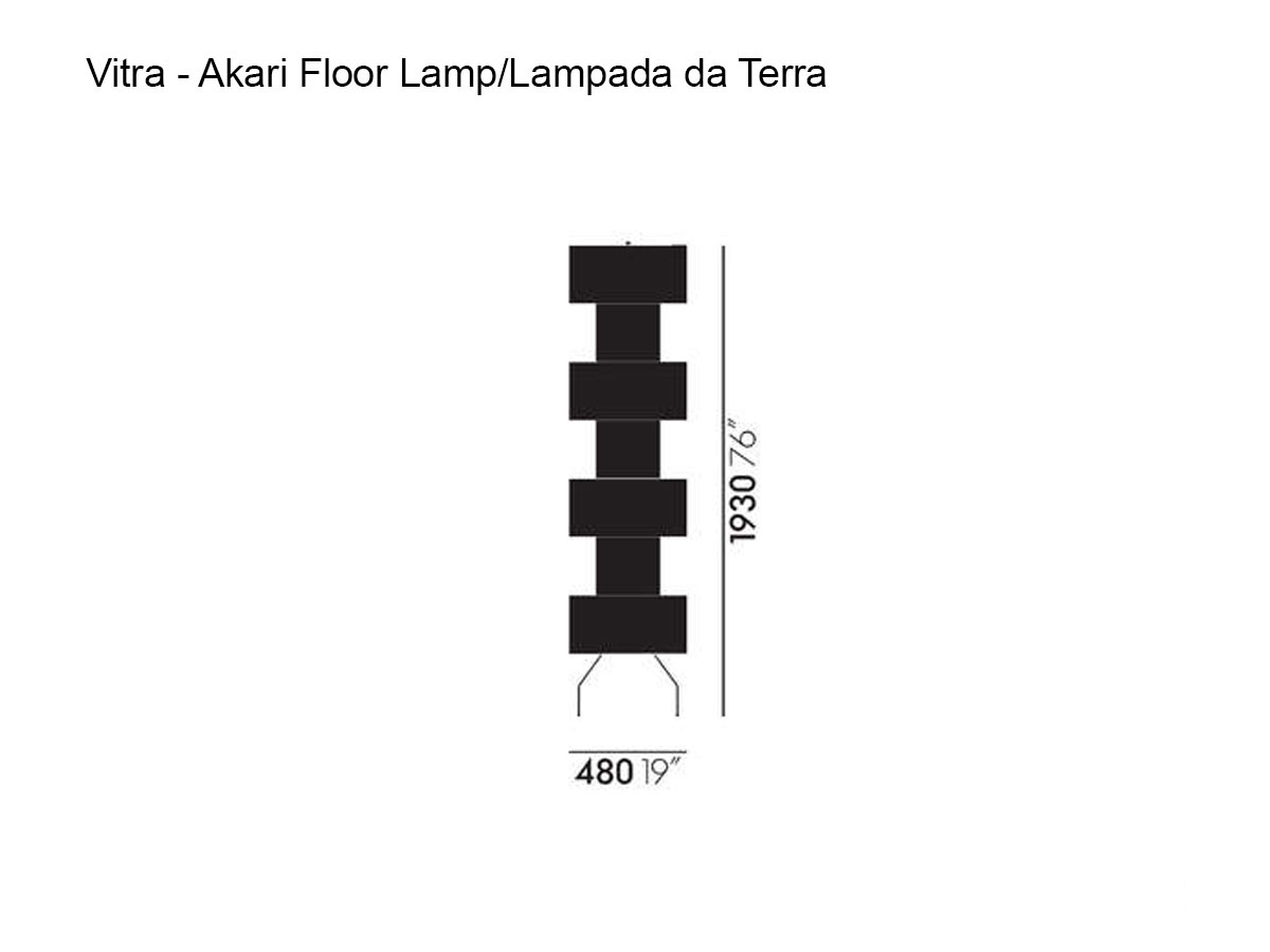 Vitra Akari Uf4 L10 A Floor Lamp