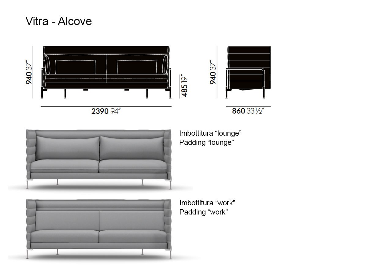 Vitra Alcove Sofa 3 Seater Lowback