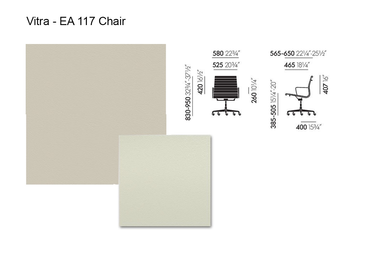 Vitra Aluminium Ea 117 Office Chair Chalk Clay