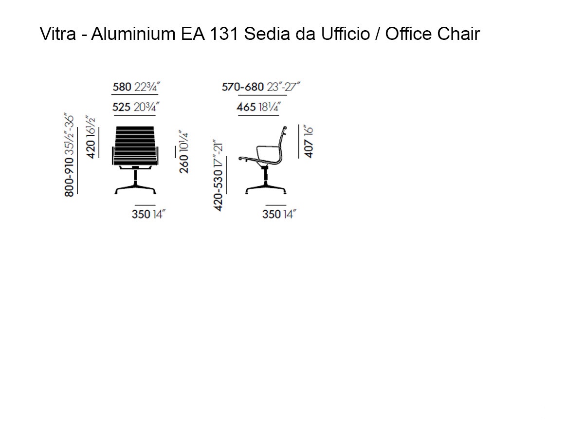 Vitra Aluminium Ea 131 Office Chair