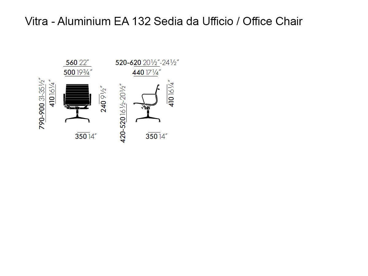 Vitra Aluminium Ea 132 Office Chair