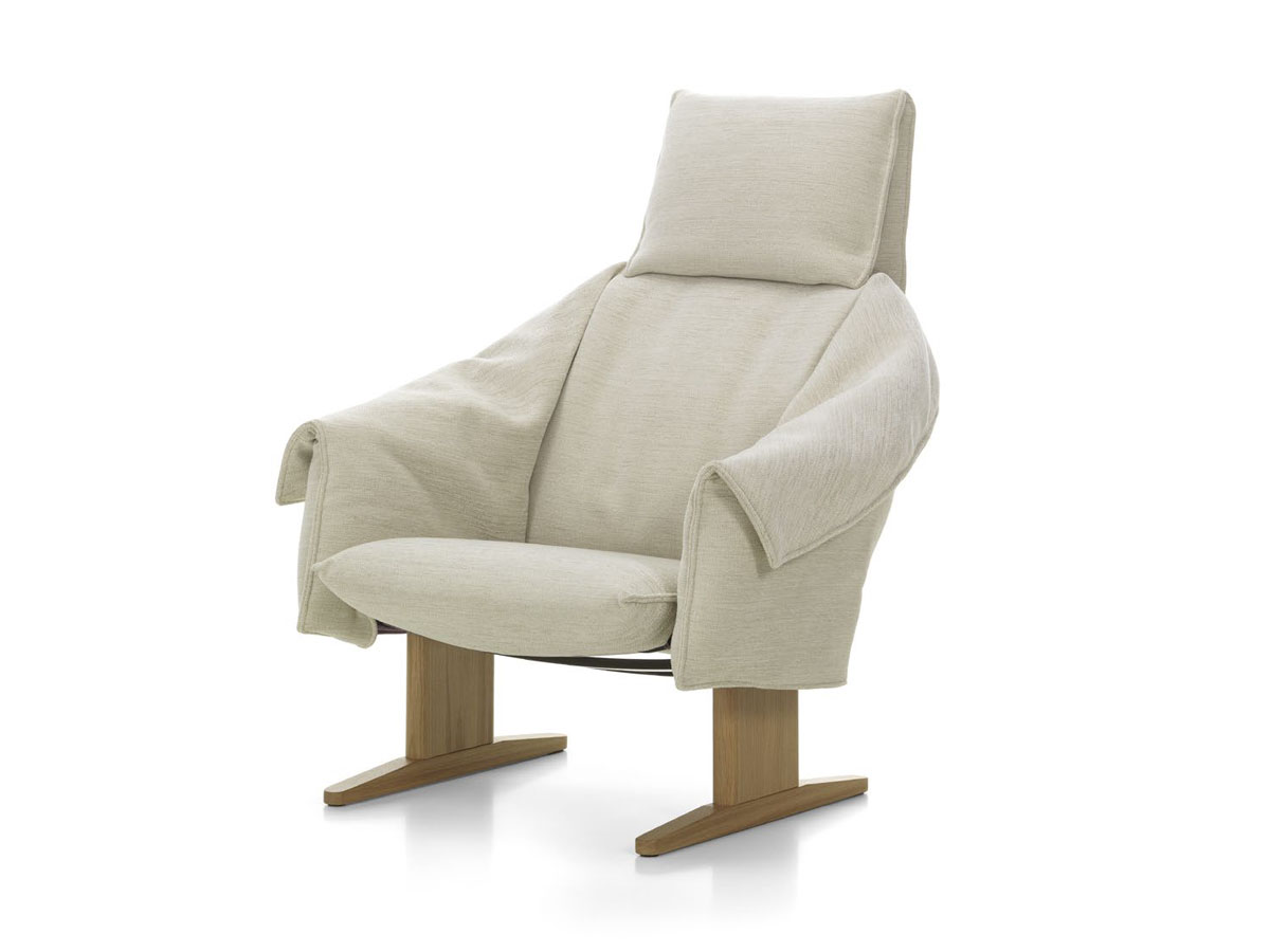 Vitra Bascule Highback Armchair Wood Base