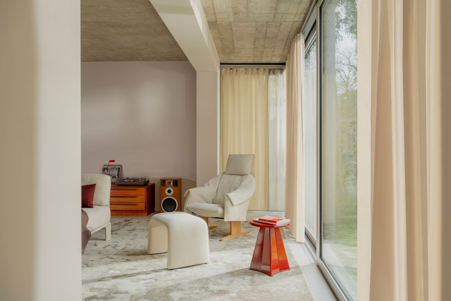 Vitra Bascule Highback Armchair Wood Base