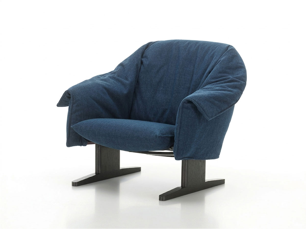 Vitra Bascule Lowback Armchair Wood Base
