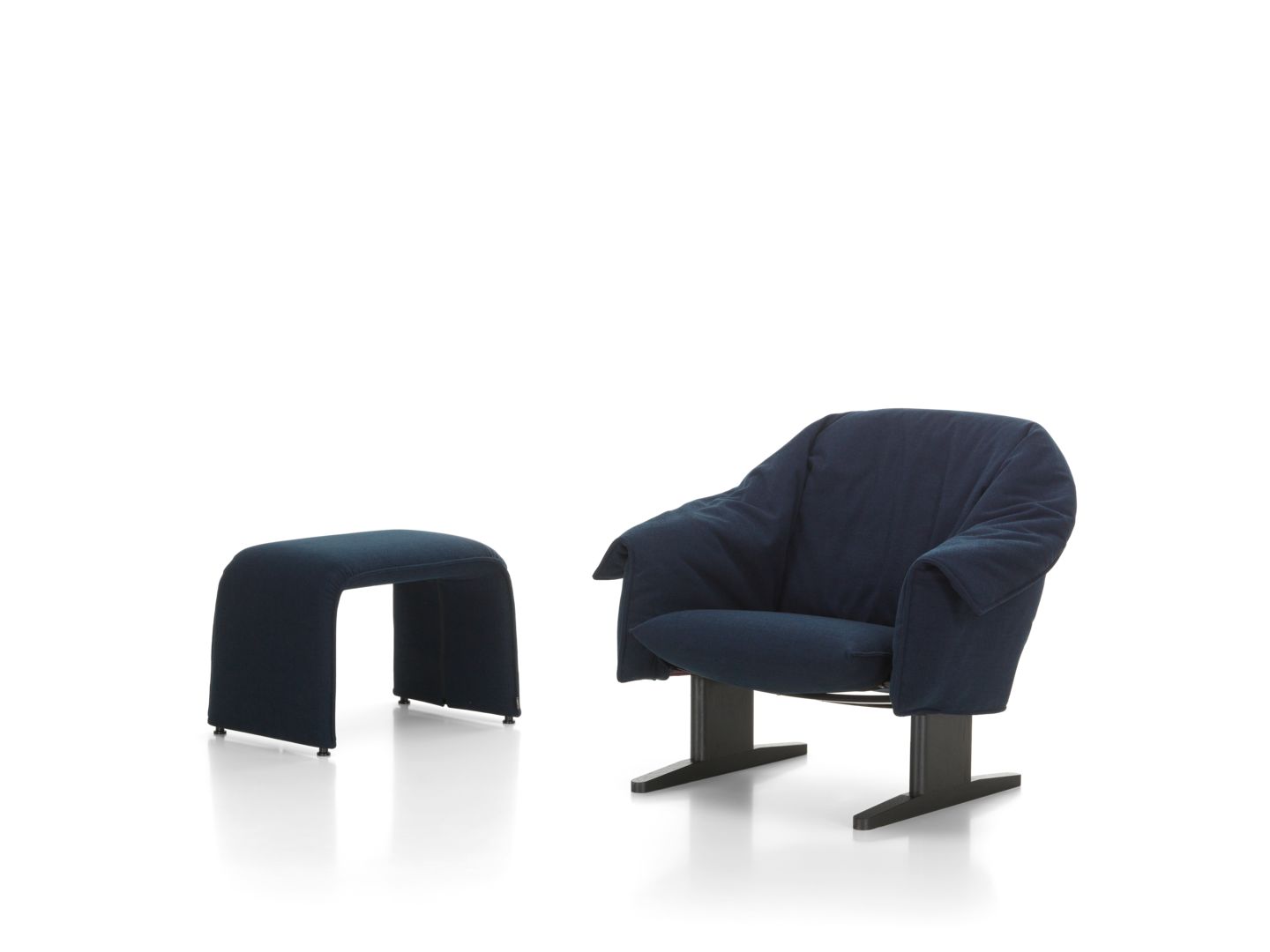 Vitra Bascule Lowback Armchair Wood Base