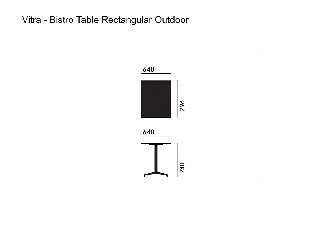 Vitra Bistro Table Outdoor Rectangular