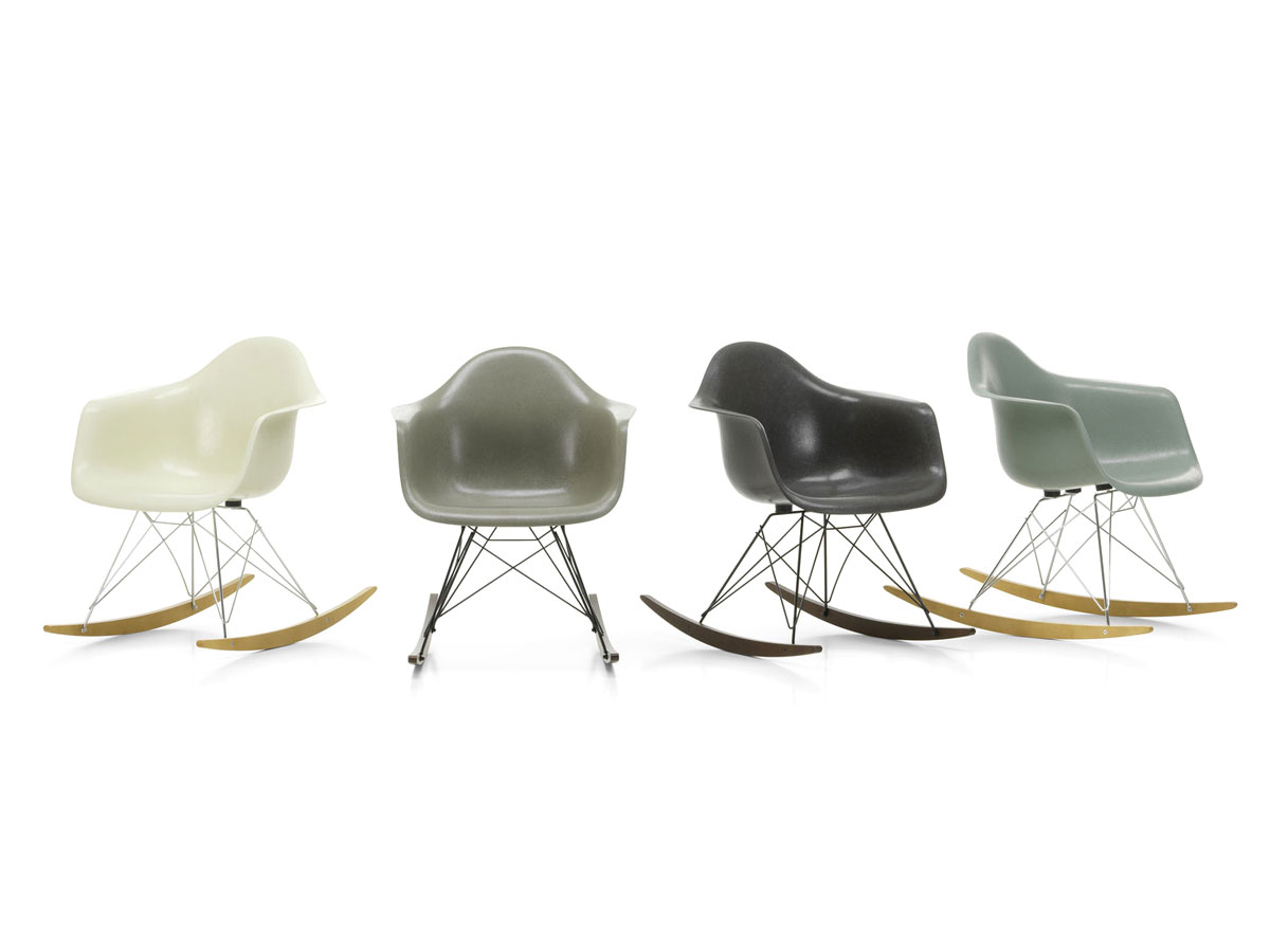 Vitra Eames Fiberglass Rocking Armchair Rar Chrome Base