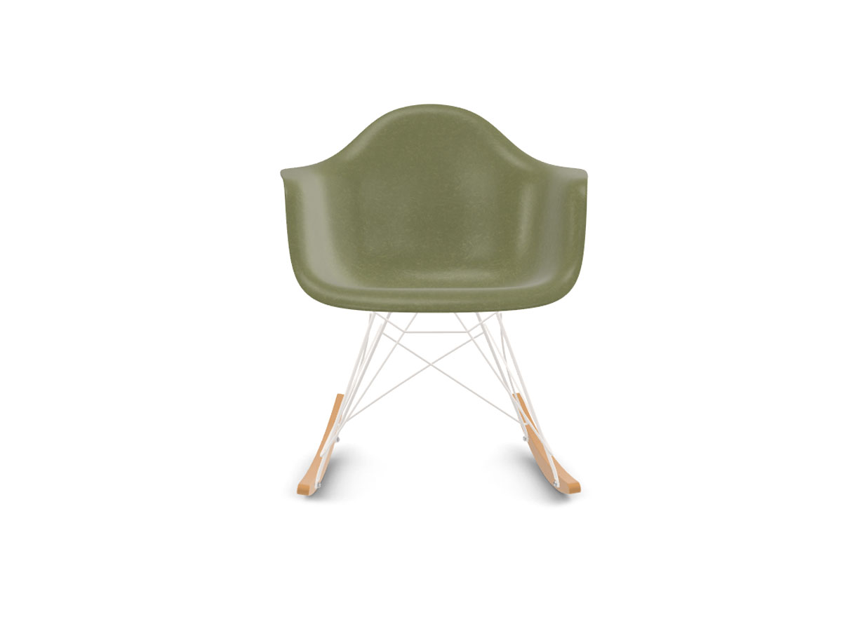 Vitra Eames Fiberglass Rocking Armchair Rar White Base