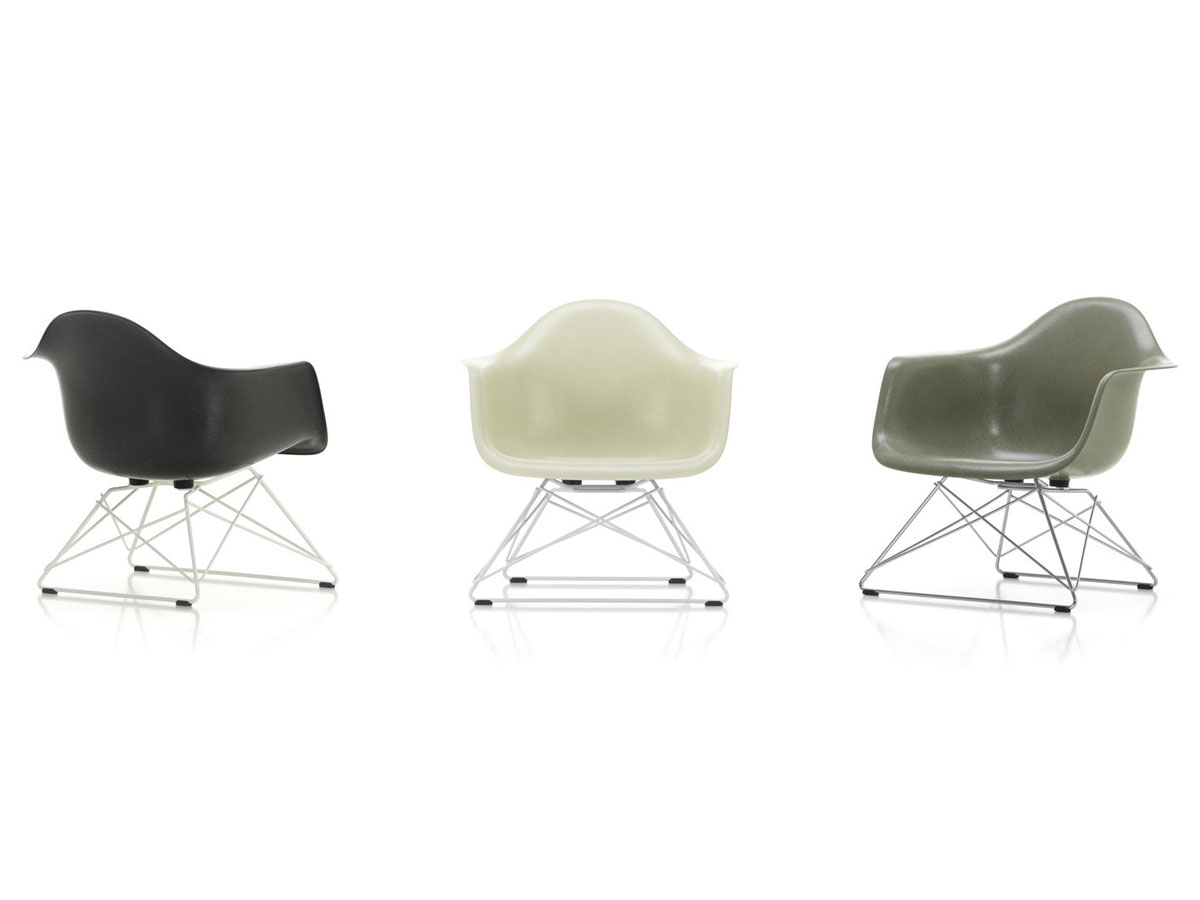 Vitra Eames Fiberglass Armchair Lar White Base