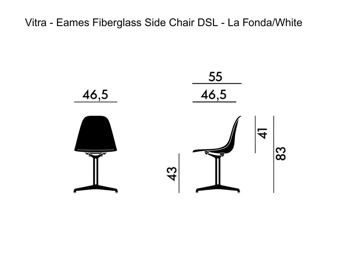 Vitra Eames Fiberglass Side Chair Dsl La Fondawhite