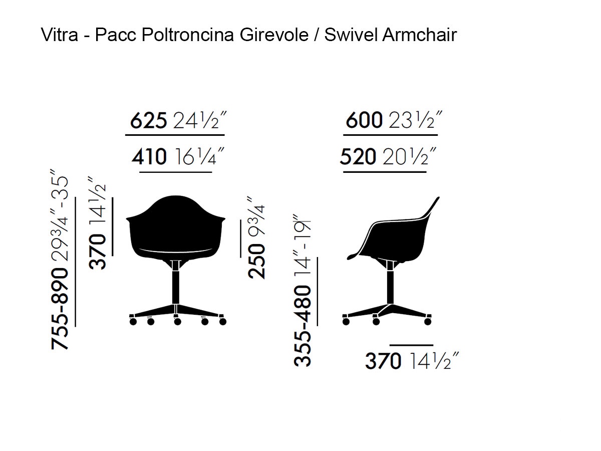 Vitra Eames Plastic Armchair Pacc Full Upholstery
