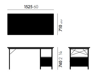 Vitra Edu Eames Desk Unit Desk