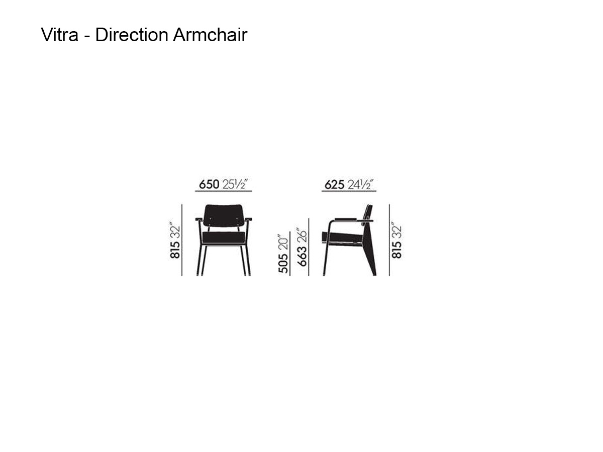 Vitra Fauteuil Direction Armchair L40 Umbra Grey 61 Black Base