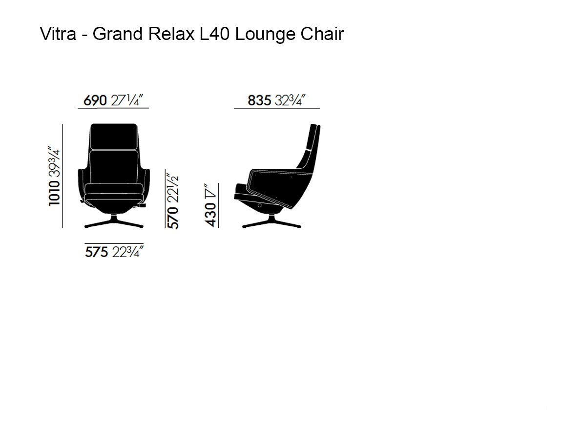 Vitra Grand Relax L40 Reclining Lounge Chair