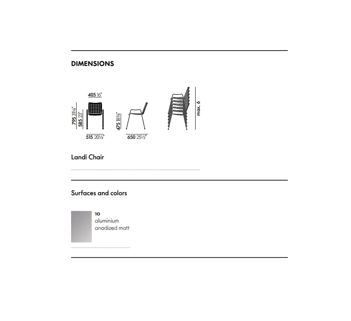 Vitra Landi Chair Aluminum