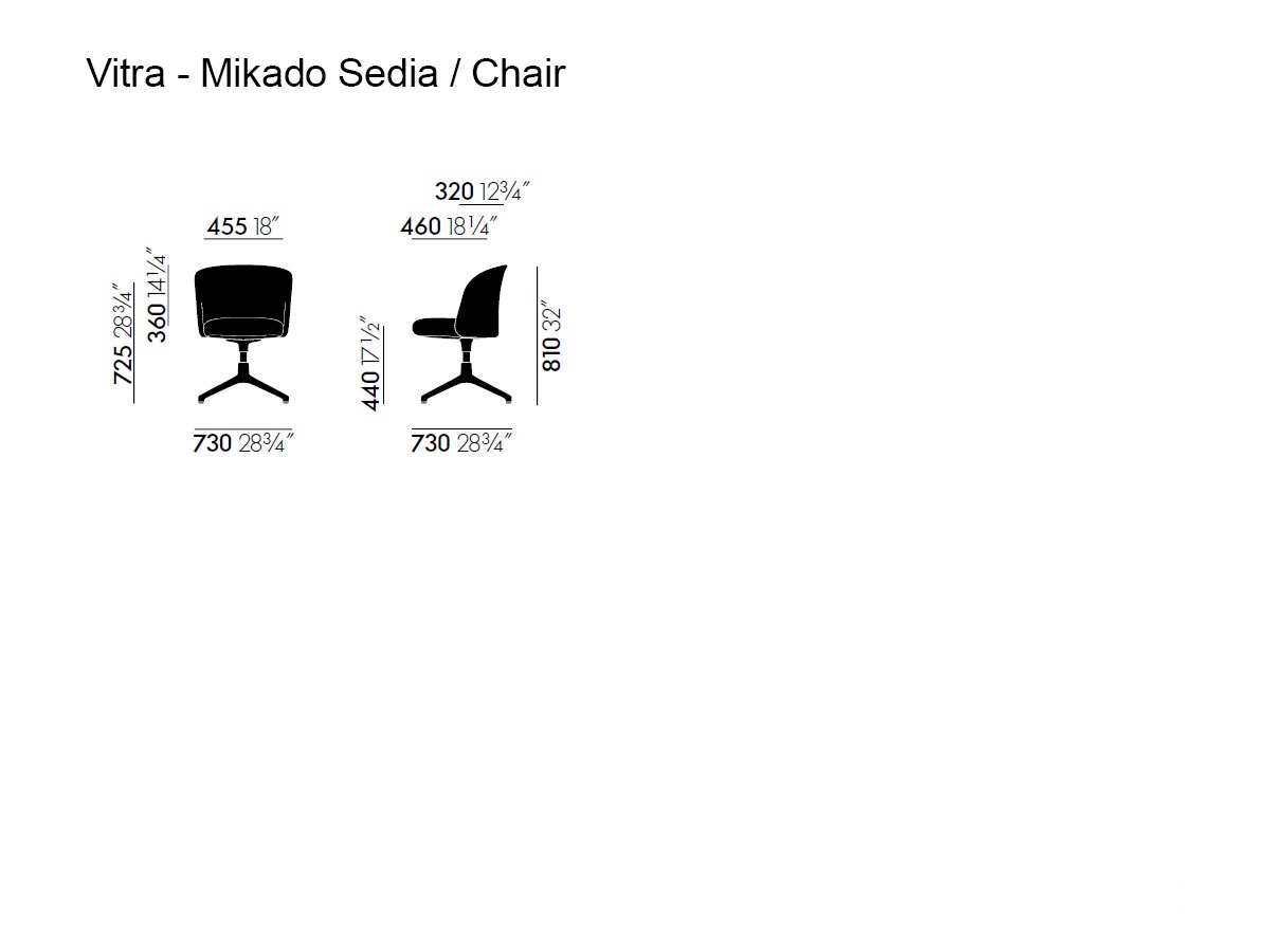 Vitra Mikado Chair 4 Spoke Swivel Base Skates 05