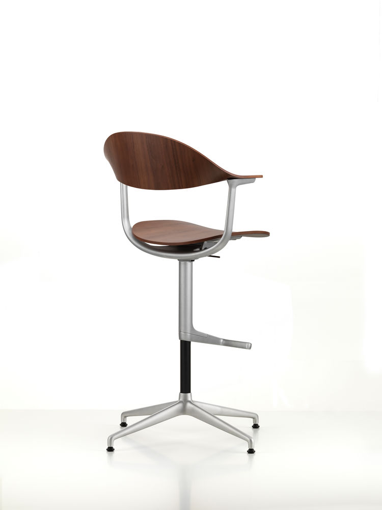 Vitra Mynt High Barstool Wooden Seat And Backrest