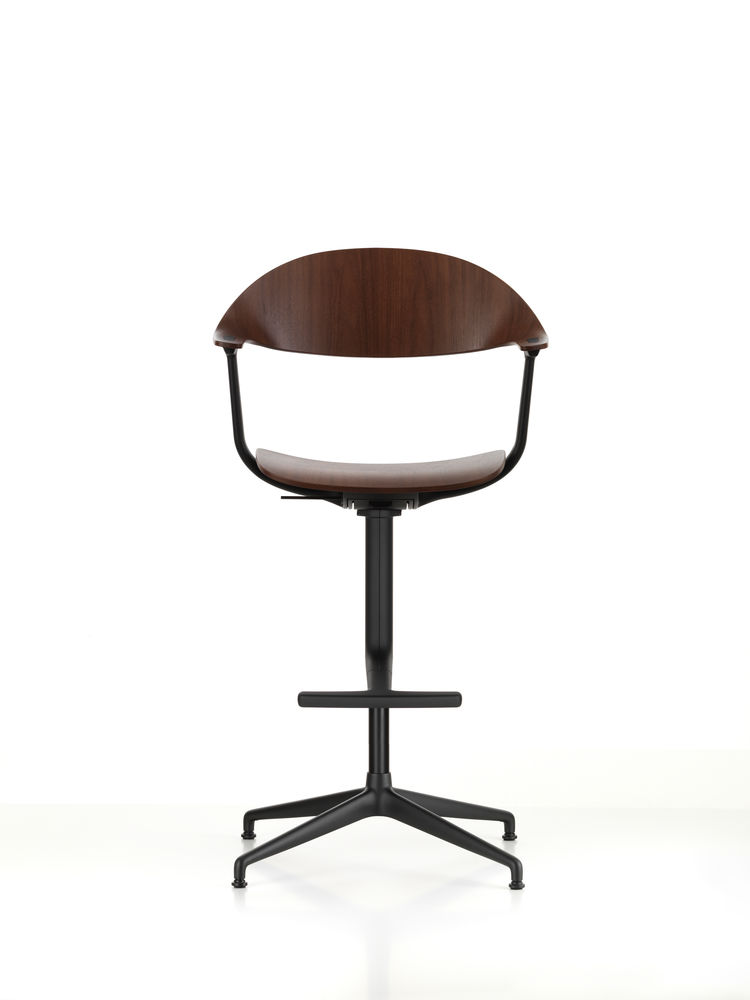 Vitra Mynt High Barstool Wooden Seat And Backrest