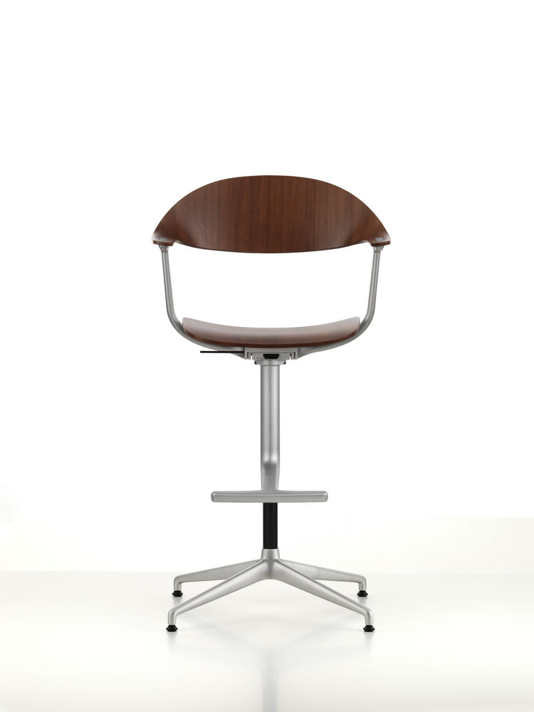 Vitra Mynt High Barstool Wooden Seat And Backrest