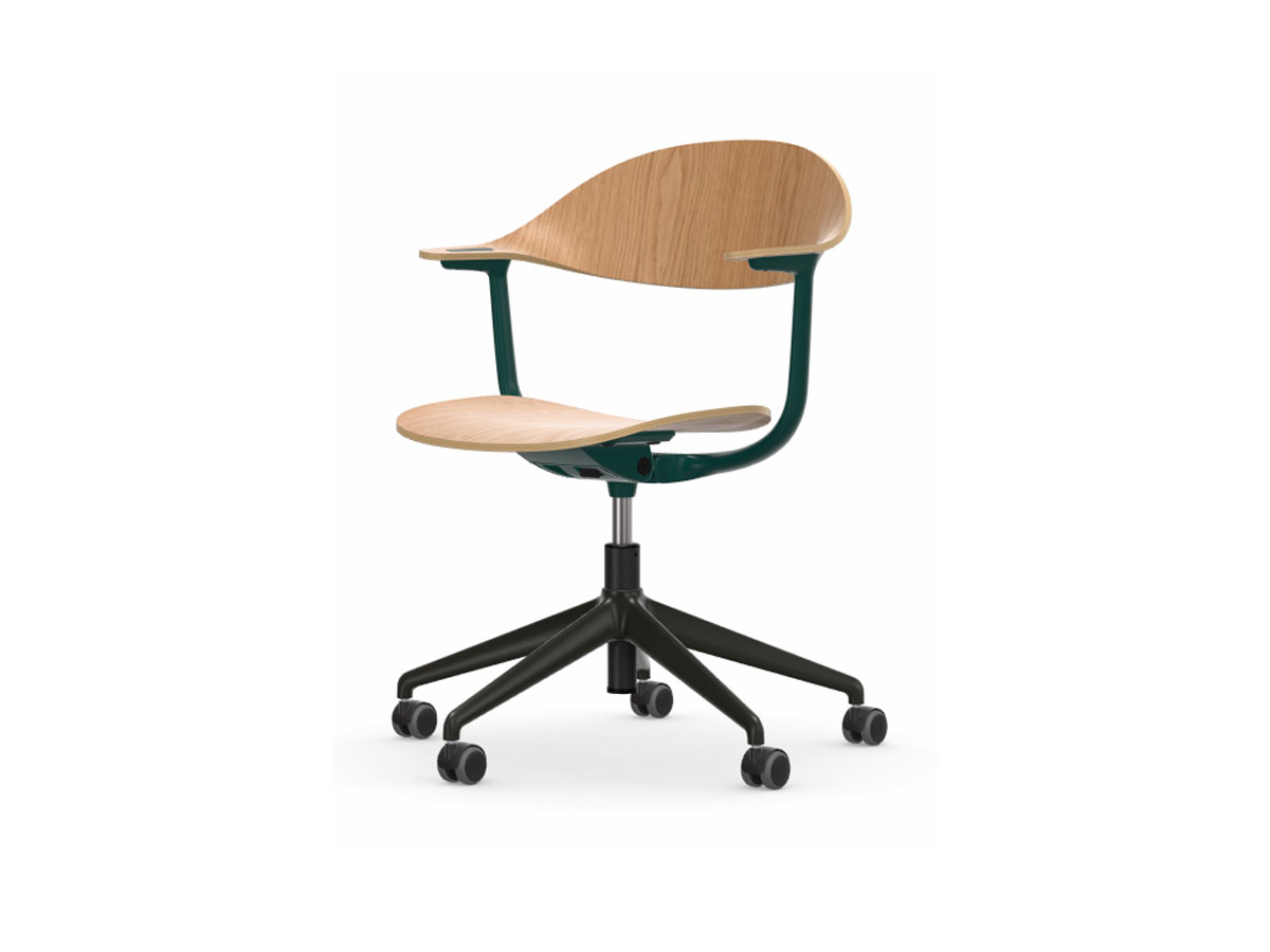 Vitra Mynt Chair Multilayer 5 Ray Base With Castors