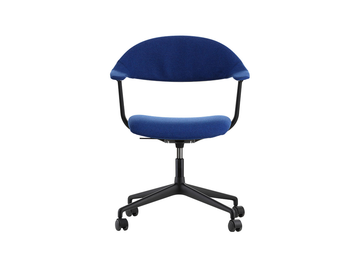 Vitra Mynt Chair Plastic 4 Ray Base With Castors Upholstered Seat And Backrest