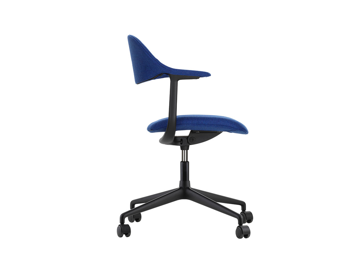 Vitra Mynt Chair Plastic 4 Ray Base With Castors Upholstered Seat And Backrest