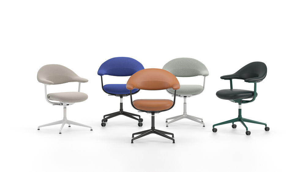 Vitra Mynt Soft Chair 4 Spoke Base With Glides