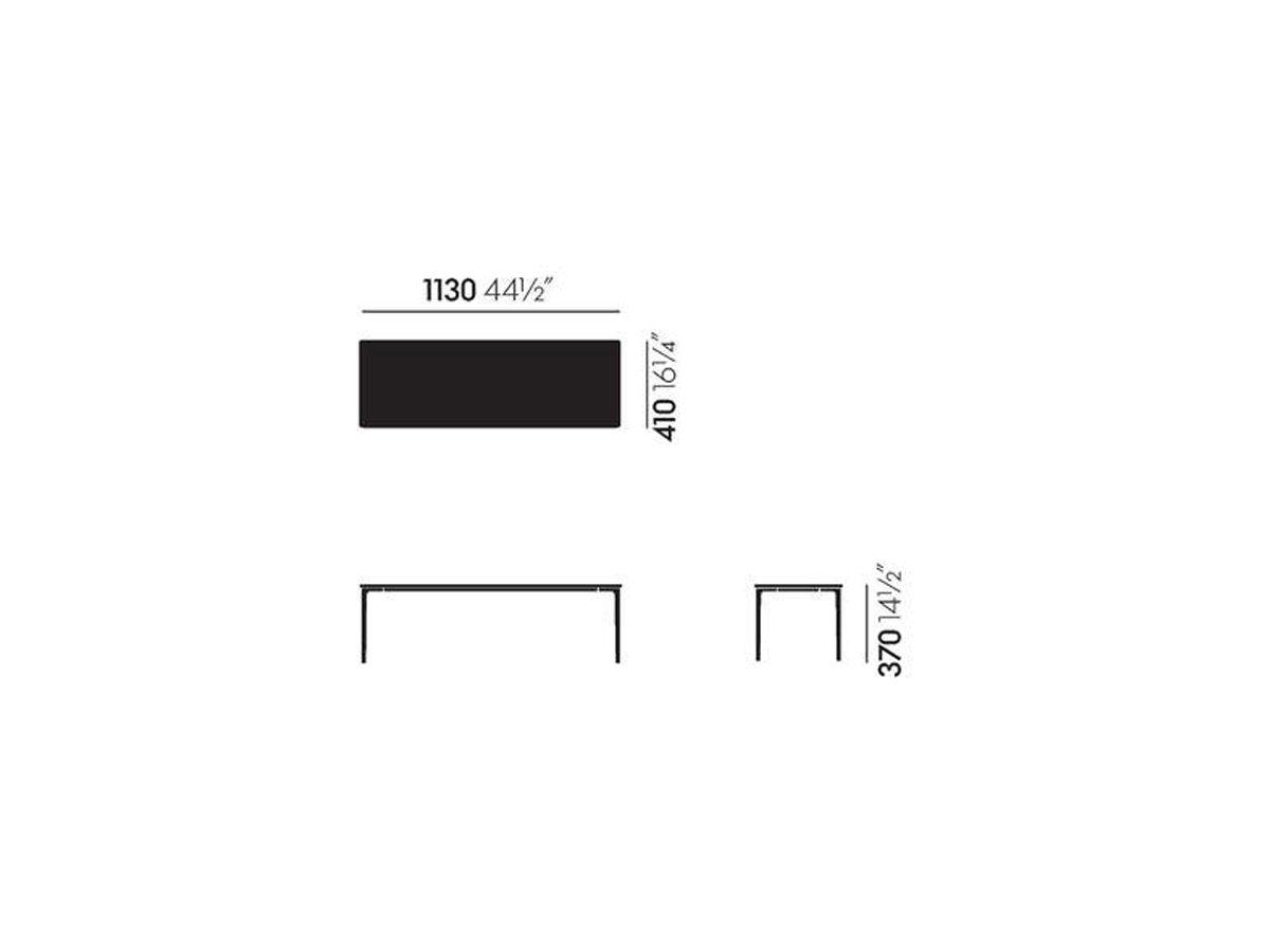 Vitra Plate Coffee Table L 113 White Carrara