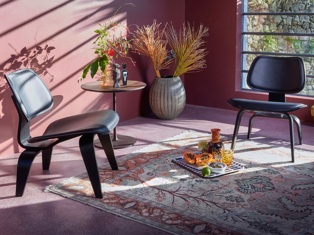 Vitra Plywood Lcw Upholstered Chair