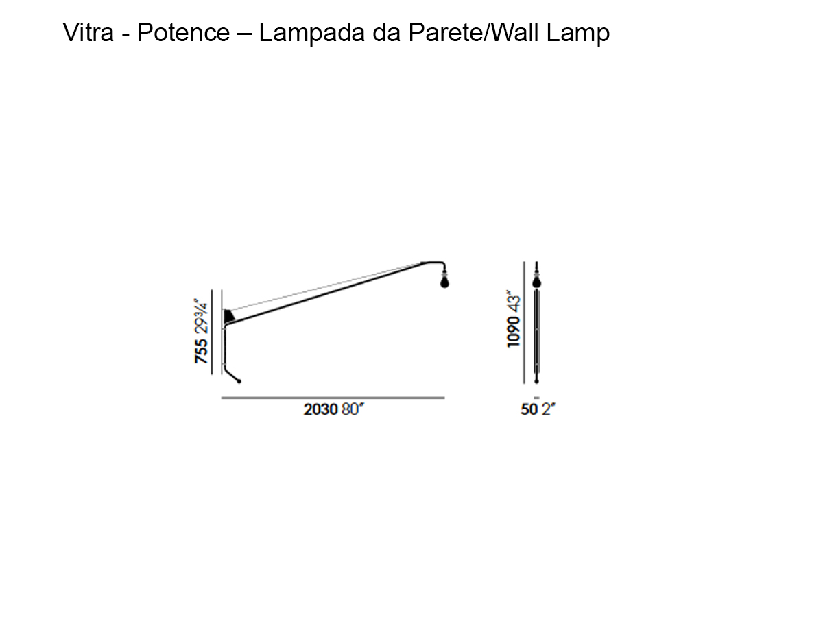 Vitra Potence Wall Lamp Abat Jour Conique