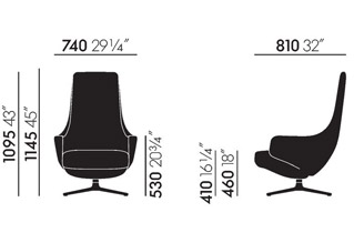 Vitra Repos Swivel Armchair