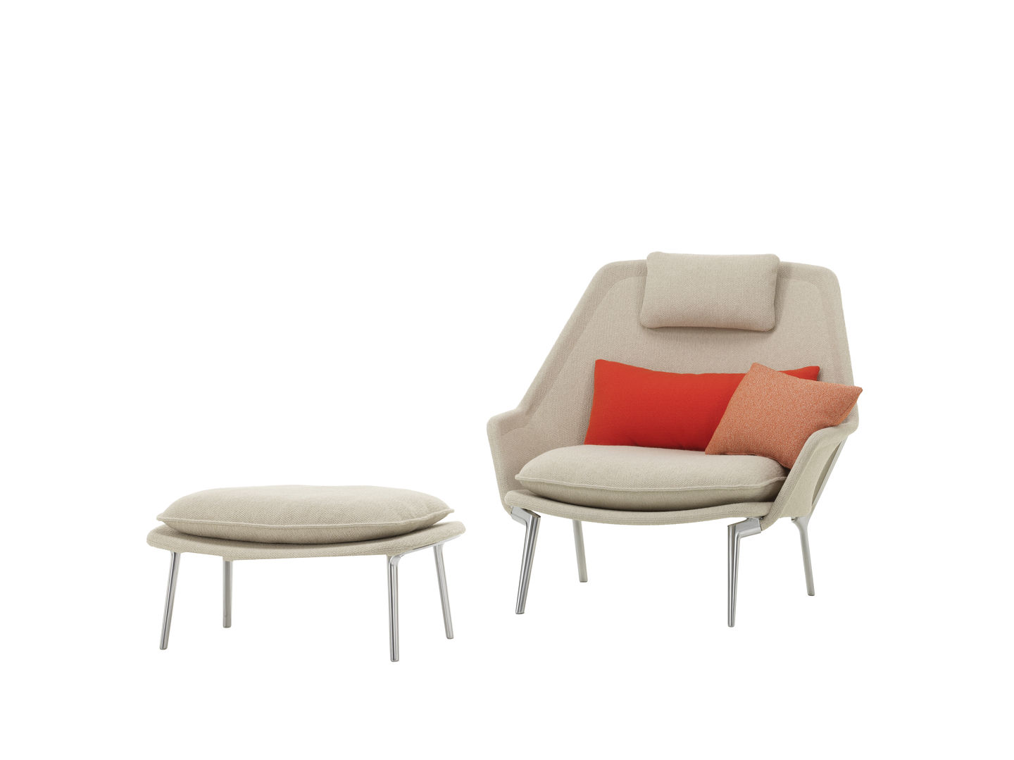Vitra Slow Chair Ottoman Fabric