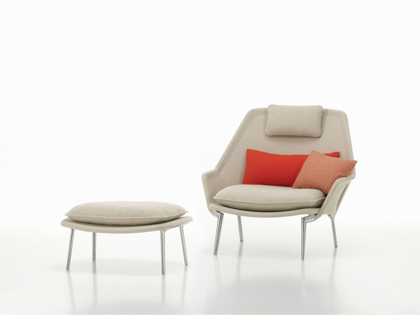 Vitra Slow Chair Ottoman Fabric