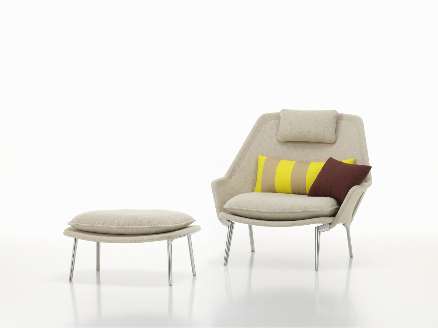 Vitra Slow Chair Ottoman Fabric