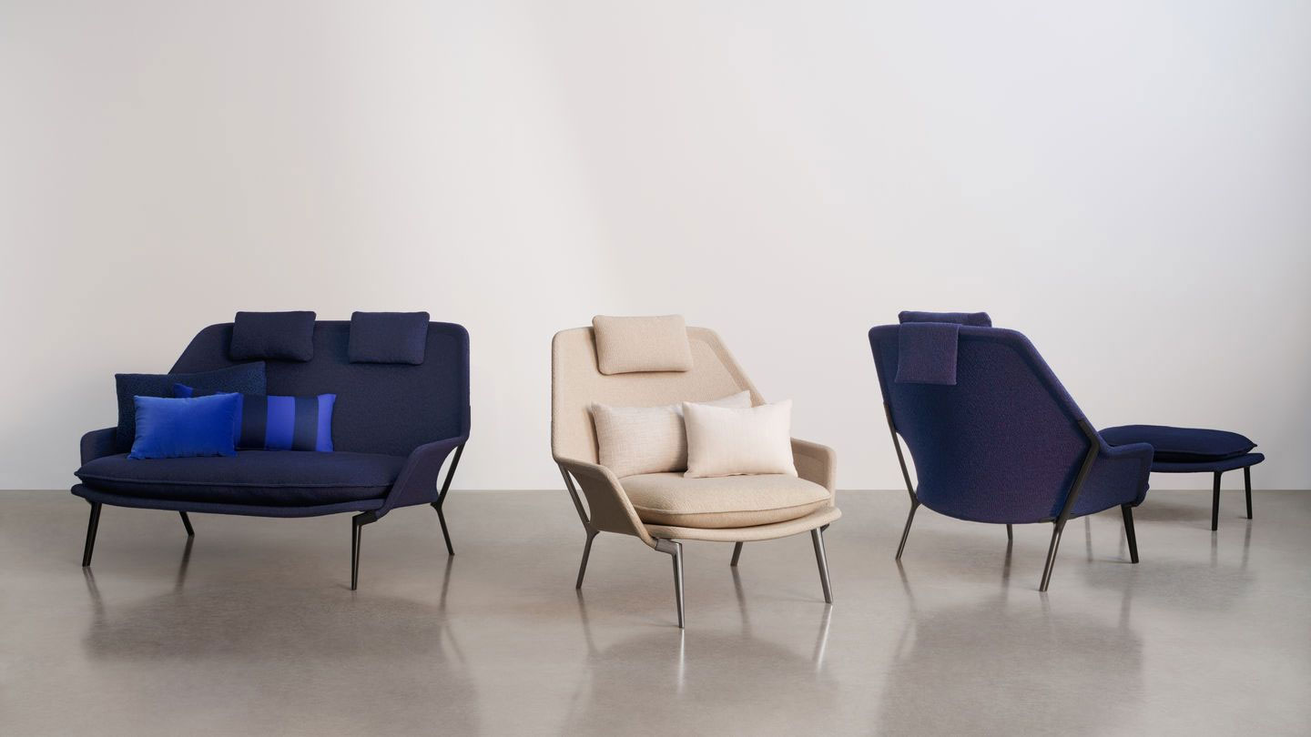 Vitra Slow Chair Ottoman Fabric