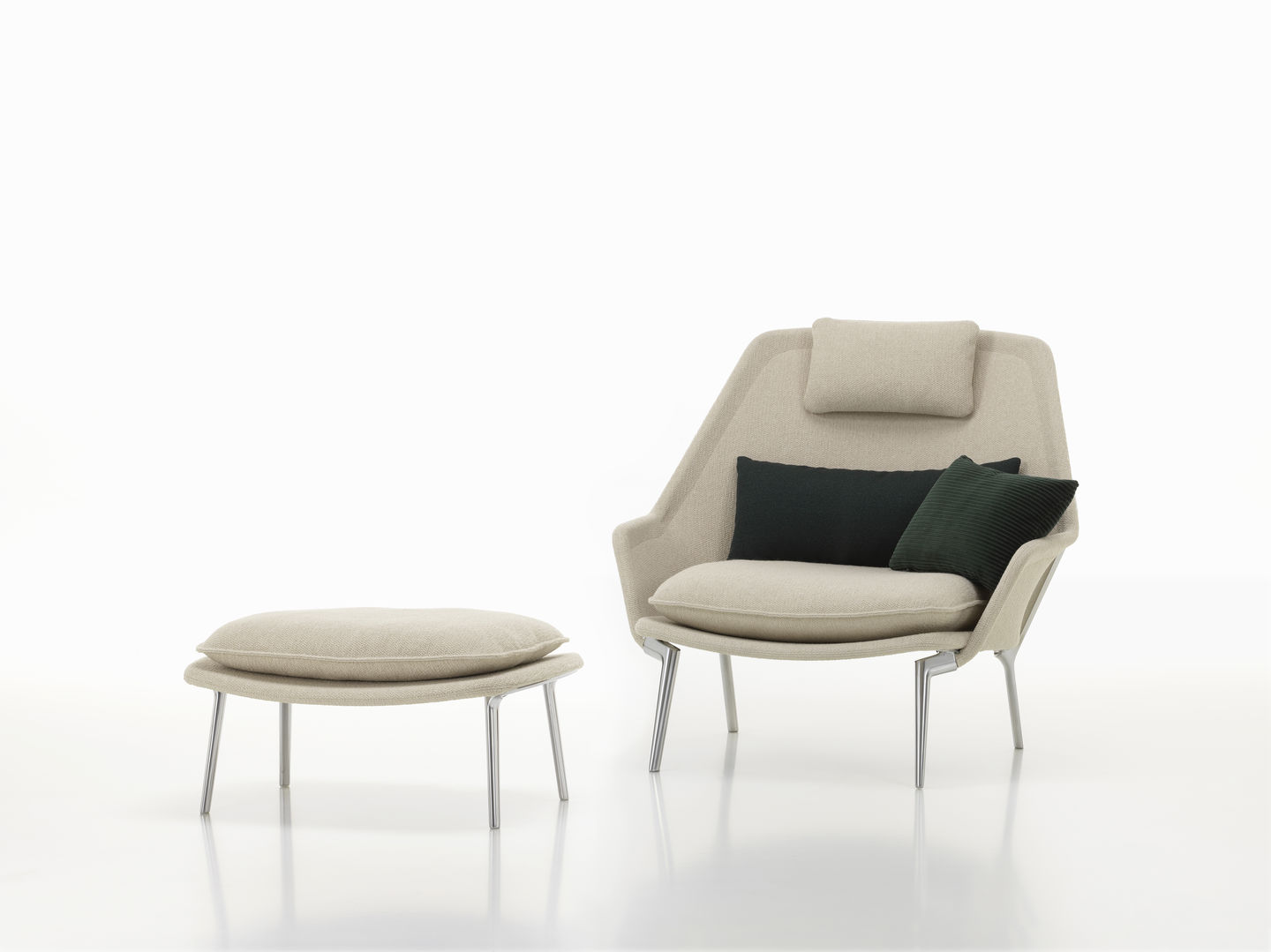 Vitra Slow Chair Ottoman Fabric