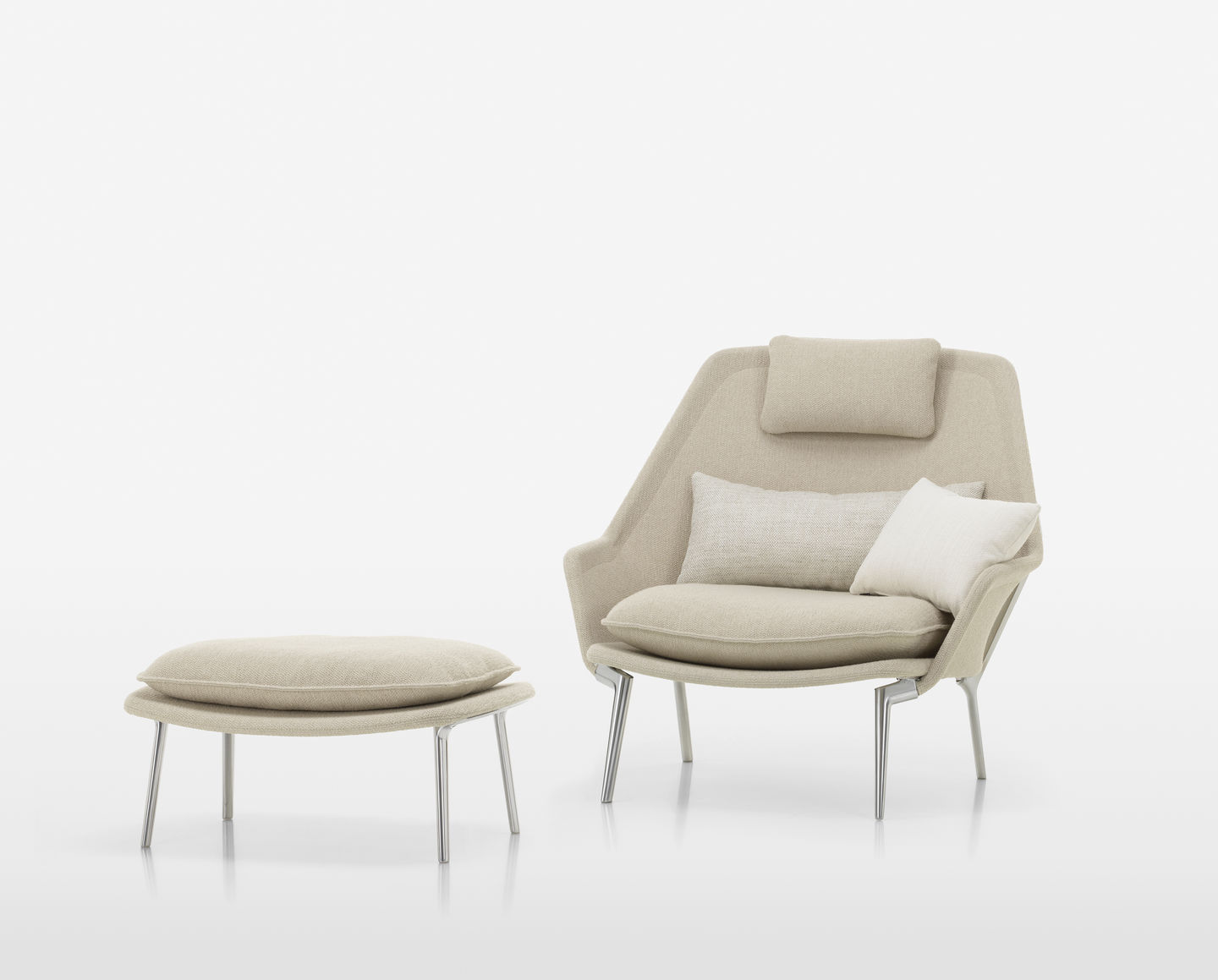 Vitra Slow Chair Ottoman Fabric