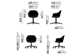 Vitra Softshell Chair With Star Base