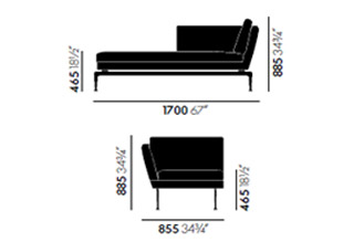 Vitra Suita Chaise Longue Small